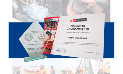 2017 Reconocimiento por apoyo a los afectados al Niño Costero