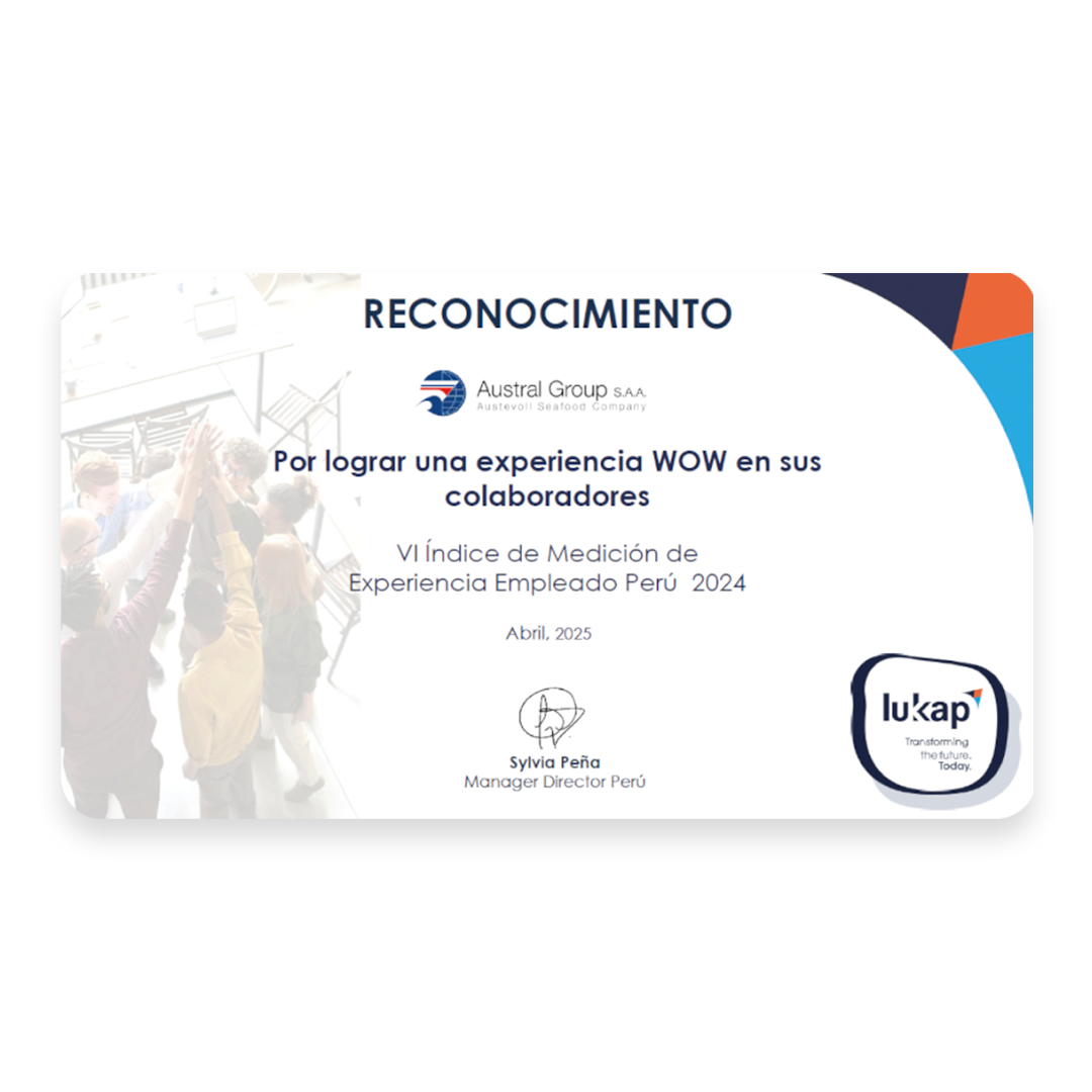 2024 Reconocimiento de EXPERIENCIA WOW